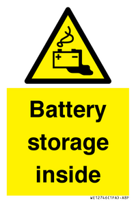 Battery storage inside